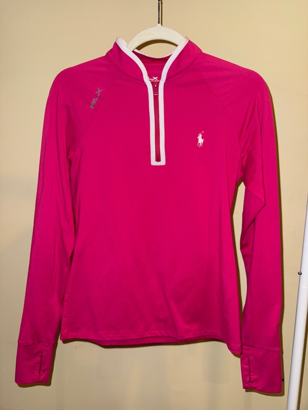 Ralph Lauren Hot Pink Quarter-Zip Athletic Pullover